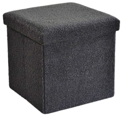 Ottoman Storage Box Folding Footstool Seat Storage Stool Toys Chest Laundry Box - Picture 3 of 16
