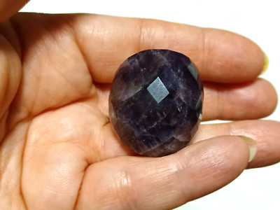 7.5 TATEOSSIAN LONDON 925 Faceted GENUINE Amethyst Dome cocktail Ring 30.0g