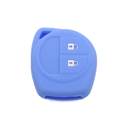 Blue 2 Buttons Silicone Key Cover fit For Suzuki SX4 Swift Vitara Jimny Alto