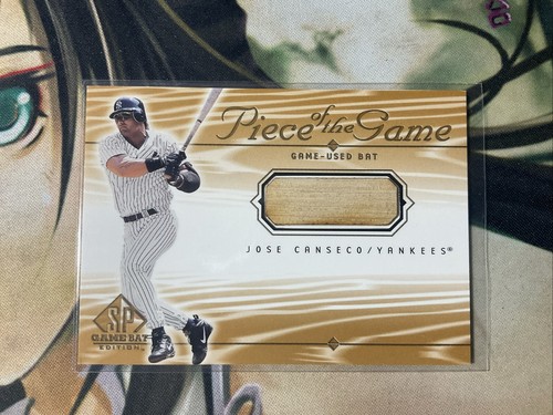 Jose Canseco 2000 Upper Deck SP Piece Of The Game-Used Bat #JC Card - Picture 2 of 5