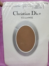 Vintage Christian Dior Thigh High Stockings 1467 French Champaign 10.5 Tall