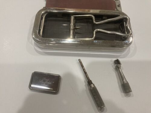 Vintage Rolls Razor, Imperial Safety Razor Kit in Original, Aluminum Case 6 in - Picture 5 of 12