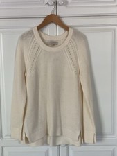 NWT LOFT Cream Ivory Cream Soft Knit Lightweight Sweater - Size Small