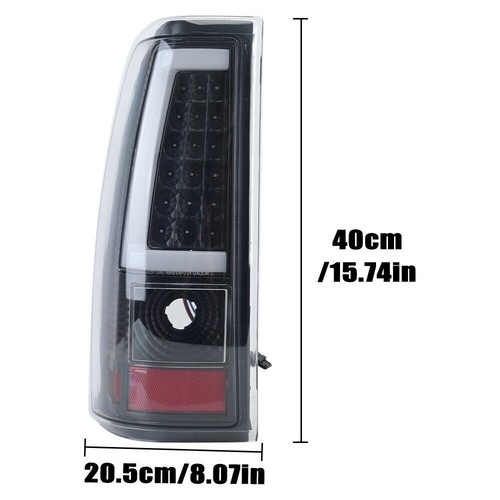 2Pcs Black LED Tail Light For 2003-2006 Chevy Silverado 1500 2500 3500 - Picture 4 of 13