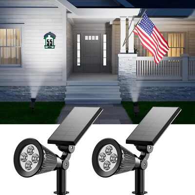 #ad 2Pack Solar Power LED Landscape Light Outdoor Garden Yard Pathway Lawn Spotlight $19.99