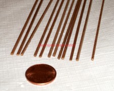 NESL Scale Lumber Walnut Strip Wood 3/64" X 1/16" X 24" X 12 Pieces