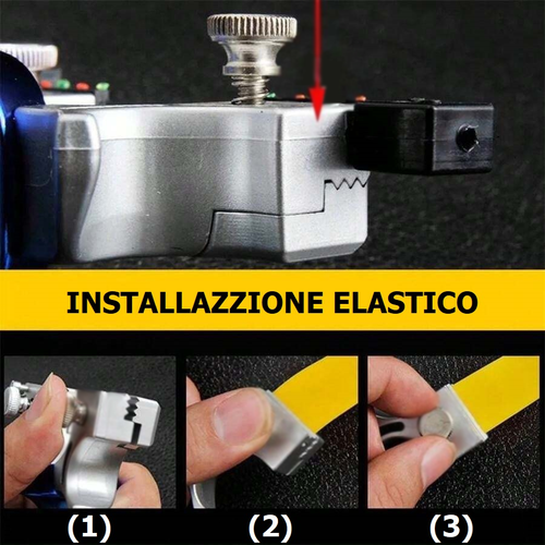 Fionda Laser professionale con livella caccia pesca sport oro con ricambio - Foto 5 di 7
