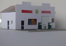 OO Scale 1960's Style Petrol Station by Lockdown Models