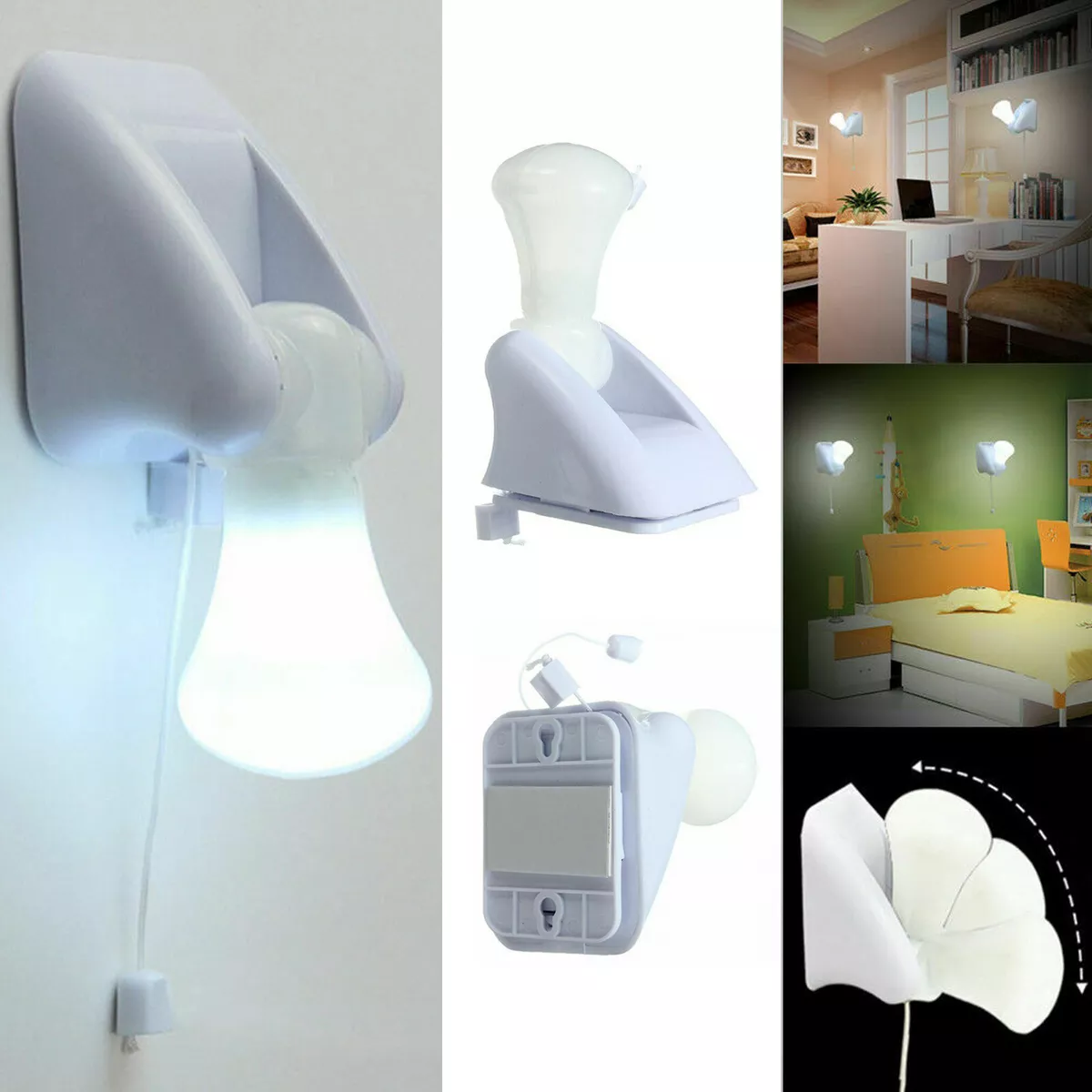 Battery operated stick 2024 on wall lights