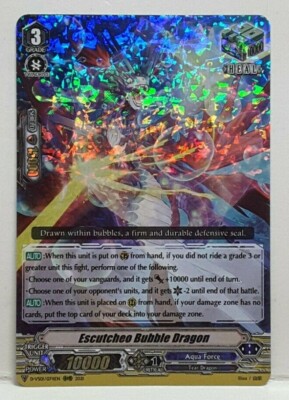 Bushiroad Cardfight Vanguard Escutcheo Bubble Dragon D-VS01/074EN RRR Aqua Force