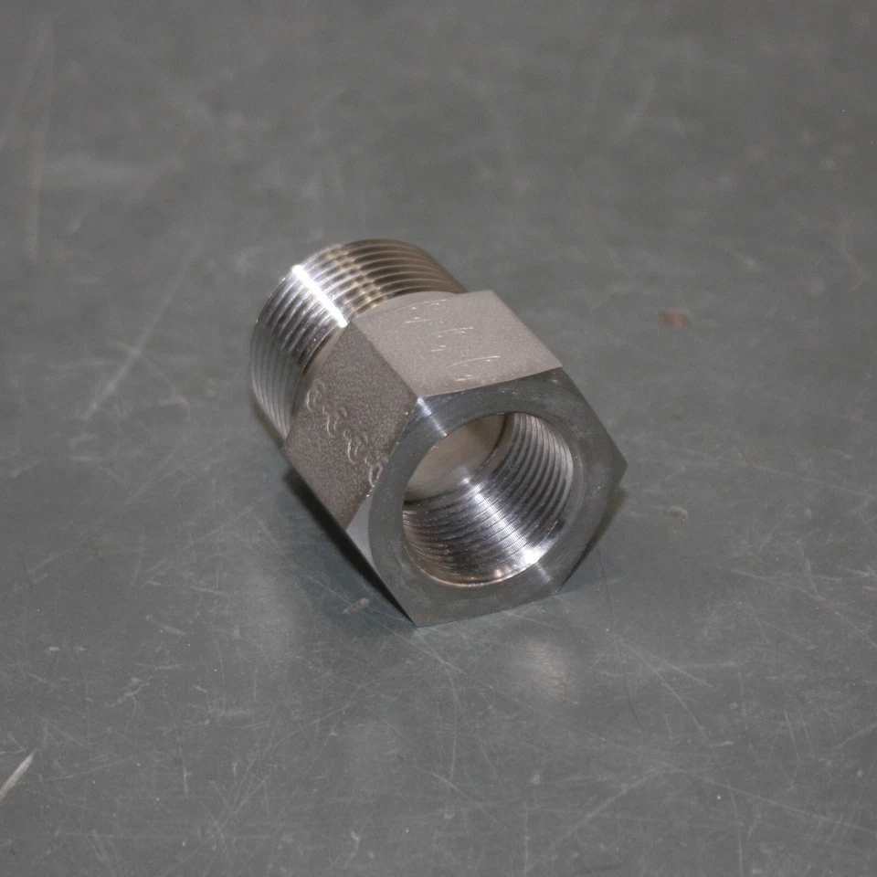 Adaptador Redutor Parker 1X3/4PTR34MSS, 1" BSPT x 3/4" BSPP, 316 Aço Inoxidável - Imagem 4 de 4