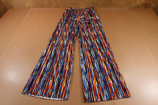 New Mix Women's Size 14 Colorful Print Pull On Elastic Waist Wide Leg Pants NWT