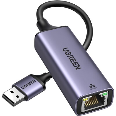 Gigabit USB Netzwerkadapter - Tragbarer RJ45 LAN Adapter für Switch und Laptops