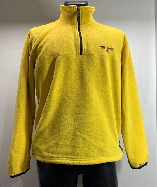 Ralph Lauren Polo Sport Yellow Polartec Fleece Jacket Men’s M eBay