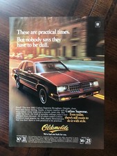 1981 vintage original print ad Oldsmobile Cutlass Supreme Luxury Car