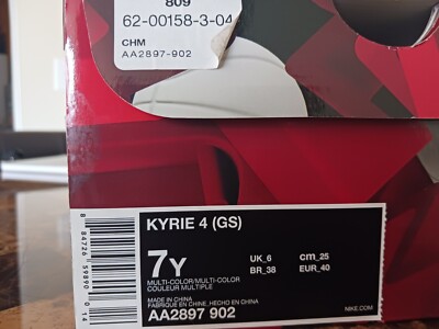 Kyrie 4 (GS) size 7