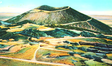Postal de lino Mt Capulin Extinct Volcano Raton Nuevo México PA2-2
