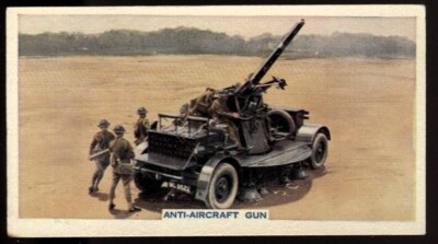 Tabakkarte, Godfrey Phillips, Mechanized Age, 1936, selbstklebend, Flugabwehrpistole, #16