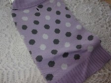 Purple Polka-Dot Knit SWEATER Dog XS L new pet puppy XSmall Large