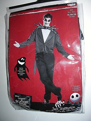 NWT NEW Halloween Costume Jack Skellington XL 42-46 Nightmare Before  Christmas