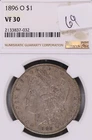 1896-O Morgan Silver Dollar NGC VF-30 #7-032