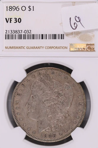 1896-O Morgan Silver Dollar NGC VF-30 #7-032