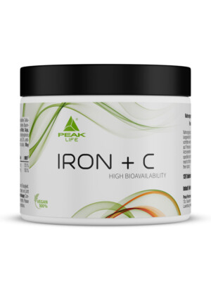 PEAK Iron + C - 120 Tabletten I mit bioverfügbarem Eisen Bisglycinat & Vitamin C