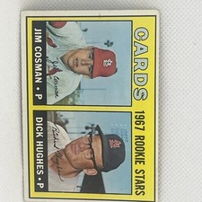 1967 Topps - 1967 Rookie Stars #384 Dick Hughes, Jim Cosman (RC)