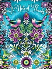 LEANIN TREE A Note of Thanks #35629~Pack of 8 Notecards~Colorful Inside