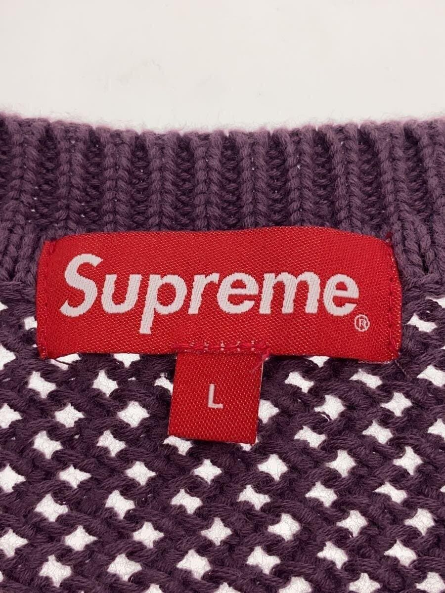 Supreme Knit Sweater 22SS Open Small Box L Cotton Purple Supreme Knit Sweater 22SS Open Small Box L Cotton Purple