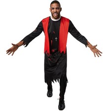 Kostüm Herren Zombie Priester Pfarrer Pastor Horror Fasching Karneval Halloween