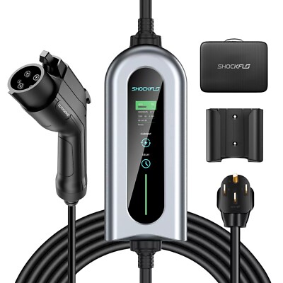 SHOCKFLO Level 2 EV Charger 40A 240V NEMA 14-50P Wall-mounted EVSE SAE J1772 New