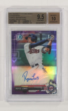 2017 Bowman Chrome Draft Autographs Royce Lewis Purple Refr. BGS 9.5 Gem #CDARL