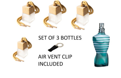 L'MALE SET 3 FLASCHEN  Auto Lufterfrischer Parfüm Diffusor + Gratis Lüftungsclip