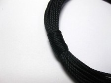 50 Meters Black Waxed Polyester Twisted Cord 1mm Macrame String Linen Thread
