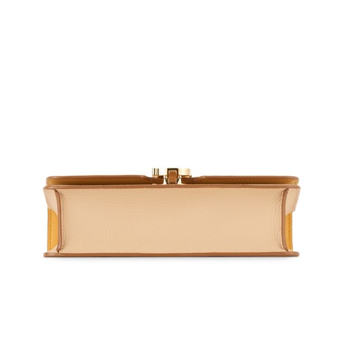 Burberry - Mini TB Bag - Yellow Beige Tan Leather | Logo Buckle | Crossbody - Picture 6 of 9