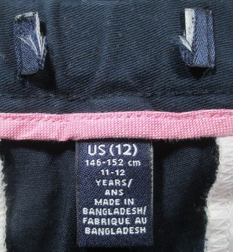 LANDS END Navy School Uniform Stretch Bermuda Chino Shorts Girls 12 VGC - Picture 4 of 4