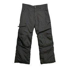 Slalom Snowboard Pants Kids Youth L Large Black Fleece Lined Cargo Waterproof