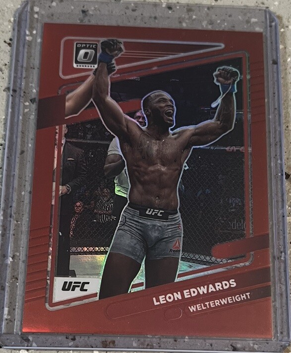 2022 Optic UFC Red /199 Leon Edwards No. 62!