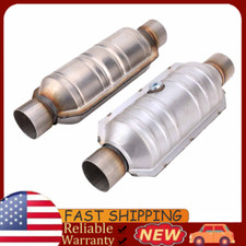 2pcs 2.5 Universal Catalytic Converter Stainless Steel High Flow Weld-on Obd Ii 2pcs 2.5 Universal Catalytic Converter Stainless Steel High Flow Weld-on Obd Ii