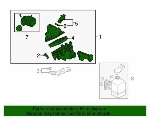 Оригинальный корпус воздушного фильтра в сборе для Ford Mercury Milan 2006-2009 6E5Z-9600-EA - Изображение 2 из 4