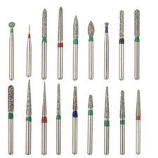 Dental Burs Diamond FG Round End Taper Flame Chamfur Fine Coarse High Speed Bur