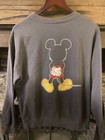 Vintage Disney Mickey Mouse  Crewneck dark gray Ombré Sweatshirt Sz M — photo 2