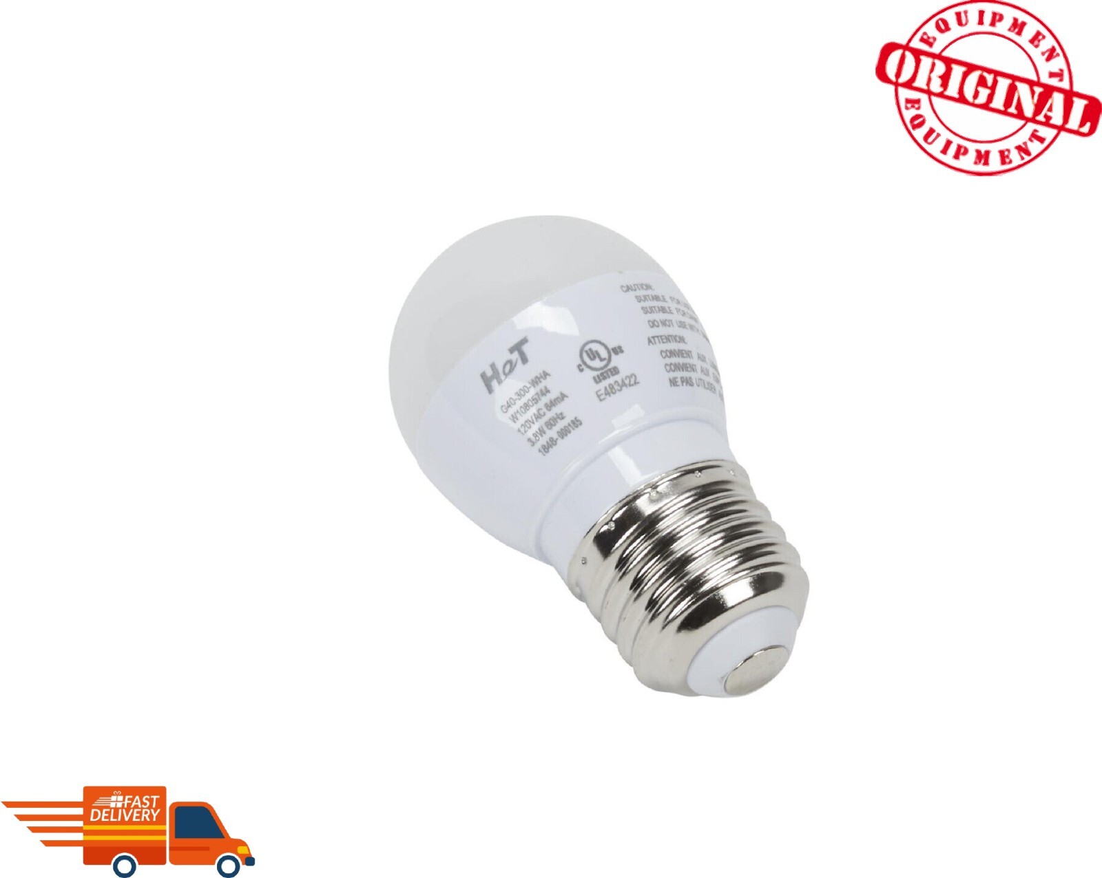 Whirlpool OEM Refrigerator Light Bulb W11338583 W10565137 Genuine Replacement