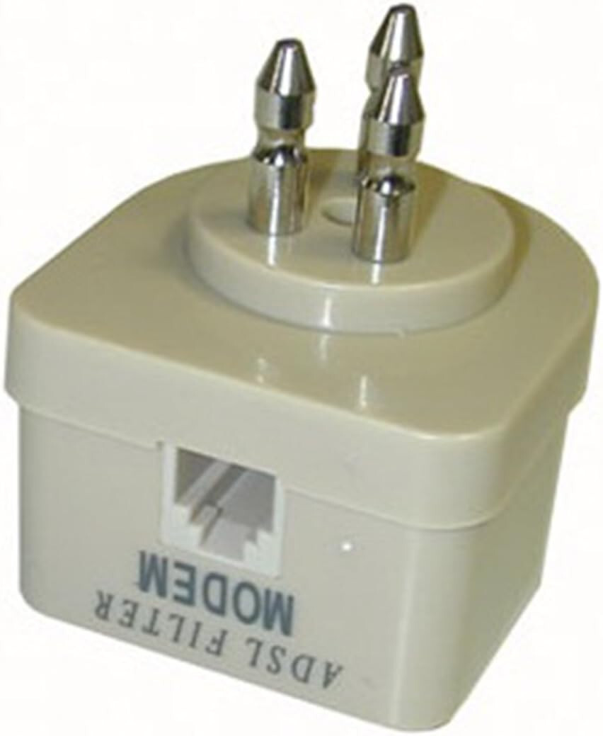 Filtro Tripolare ADSL Telecom - Doppio Ingresso Per Linea Telefonica E ADSL