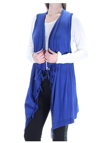 G.H. Bass & Co. Women's Size Small Soft Cotton Blend Vest in Royal Blue $79.00