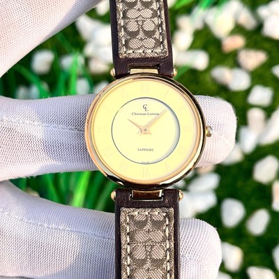 Vintage Christian Lorrein Sapphire Roman Dial Swiss Men's Quartz