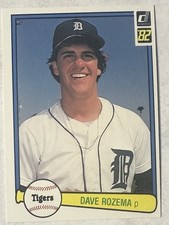 1982 Donruss Dave Rozema Detroit Tigers #259