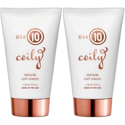Lot Of 2 - IT'S A 10 COILY MIRACLE  CURL CREAM 4 OZ BRAND NEW!