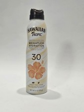 Hawaiian Tropic Weightless Hydration Continuous Sunscreen Clear Spray SPF 30 6oz 2.67 per gallon